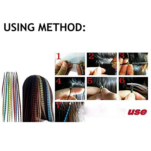 Miniatura 6 de Cuentas de microanillo de rosca de rosca no silicona para extensiones de cabello, 5 colores opcionales (1000 unidades, rubio)