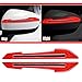 12 Pieces Reflective Car Stickers Set Rearview Mirror Reflective Warning Stickers Auto Door Cup Protectors and Handle Paint Scratch Films for Car Safety(Red)