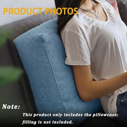Housse de coussin en lin de qualité supérieure effet texture 3D pour canapé - 6