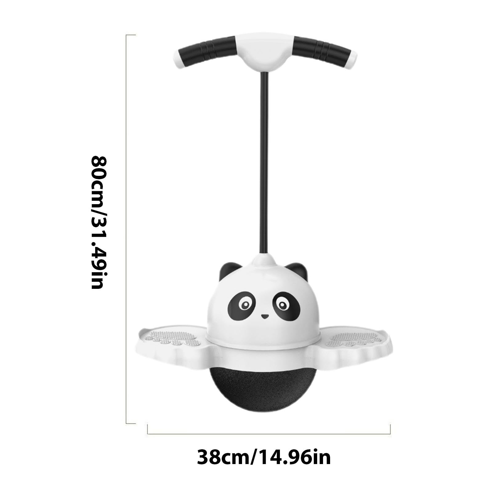 GLANSI Kids Pogo Stick, Jump Stick for Kids, Pogo Jumper with Handle, Anti-Slip Jumping Stick, Waterproof Growing Pogo Sticks, Kindergarten Fitness Exercise Bouncing Ball for Balance Ability, White