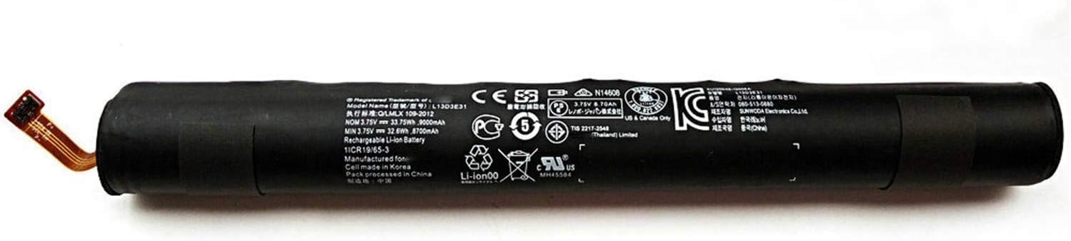 L13D3E31 Laptop Battery Replacemnet for Lenovo Yoga 2 60044 Yoga 10 B8000 B8000-F B8080-F（3.75V 33.75Wh）