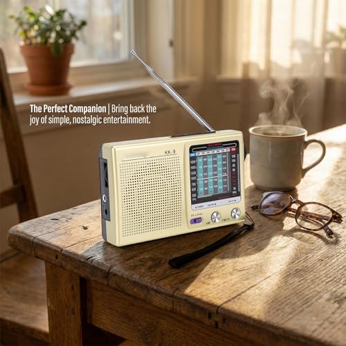 Radio portátil Yoidesu AM FM con onda corta y batería miniatura 4