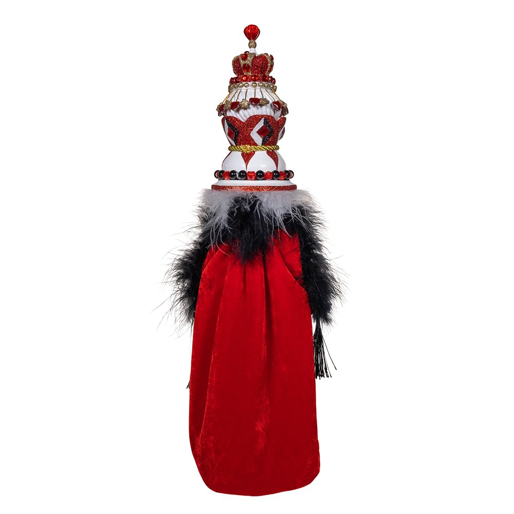 Kurt Adler Hollywood Nussknacker King of Hearts mit Umhang Nussknacker, 47,8 cm