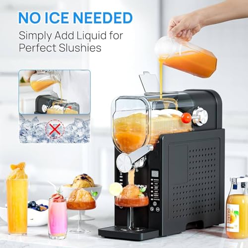 GAYAYAS Slush-Maschine für Zuhause, 6 voreingestellte Programme, 1,6 l Slush-Maker, für Zuhause, kein EIS nötig, selbstreinigend, für Eiscreme, Milchshake, Saft und mehr – Bild 4