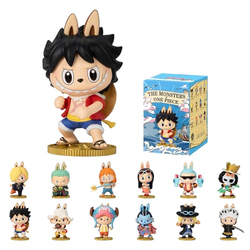 POP MART THE Monsters One Piece Series Figures Blind Box Figures Random Design Action Figures Collectible Toys Holiday Birthday Gifts for Girls and Boys Anime Fans Single Box