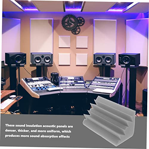 5 piezas paneles de absorción de sonido paneles acústicos en cuña fáciles de cortar para estudio de grabación y cine en casa miniatura 3