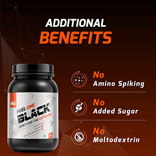 Image of MuscleBlaze Fuel One Black with 24 g Whey Protein, 3 g Creatine & Added Testosterone Blend (Chocolate, 750 g / 1.6 lb)