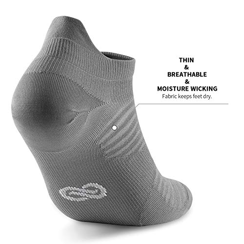Image of Ankle Compression Socks Men & Women with Arch Support for Running 6 Pairs | Low Cut Ankle Socks with Tab, Breathable Socks for Walking, Gym, Yoga, Cycling, Travel, or Everyday Wear