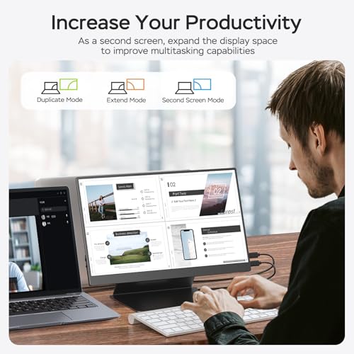 Image of Yxk Portable Monitor 17.3 Inch 1080p 144Hz IPS HDR Travel Display for PC /Mac /Phone /Console /Laptop, Smart Case and Speaker