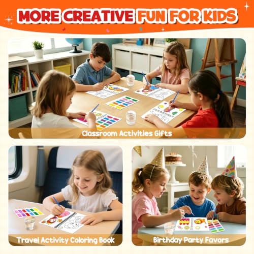 Image of ZMLM 24 Pack Coloring Books - Birthday Party Favors for Kids 4-8 Craft Gift | Small Goodie Bag Stuffers Bulk Mini Paint with Water Kits Classroom Prizes School Activity Return Art Toddler Boy Girl