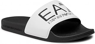 EA7 Men\'s Scarpe Logo Sliders, Black