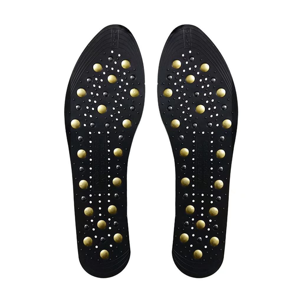 Plantillas, Plantillas ortopédicas for Calzado, Plantillas de Masaje, amortiguadoras, Transpirables, con Soporte for el Arco, acupuntura for masajes(Black,2 Pair)