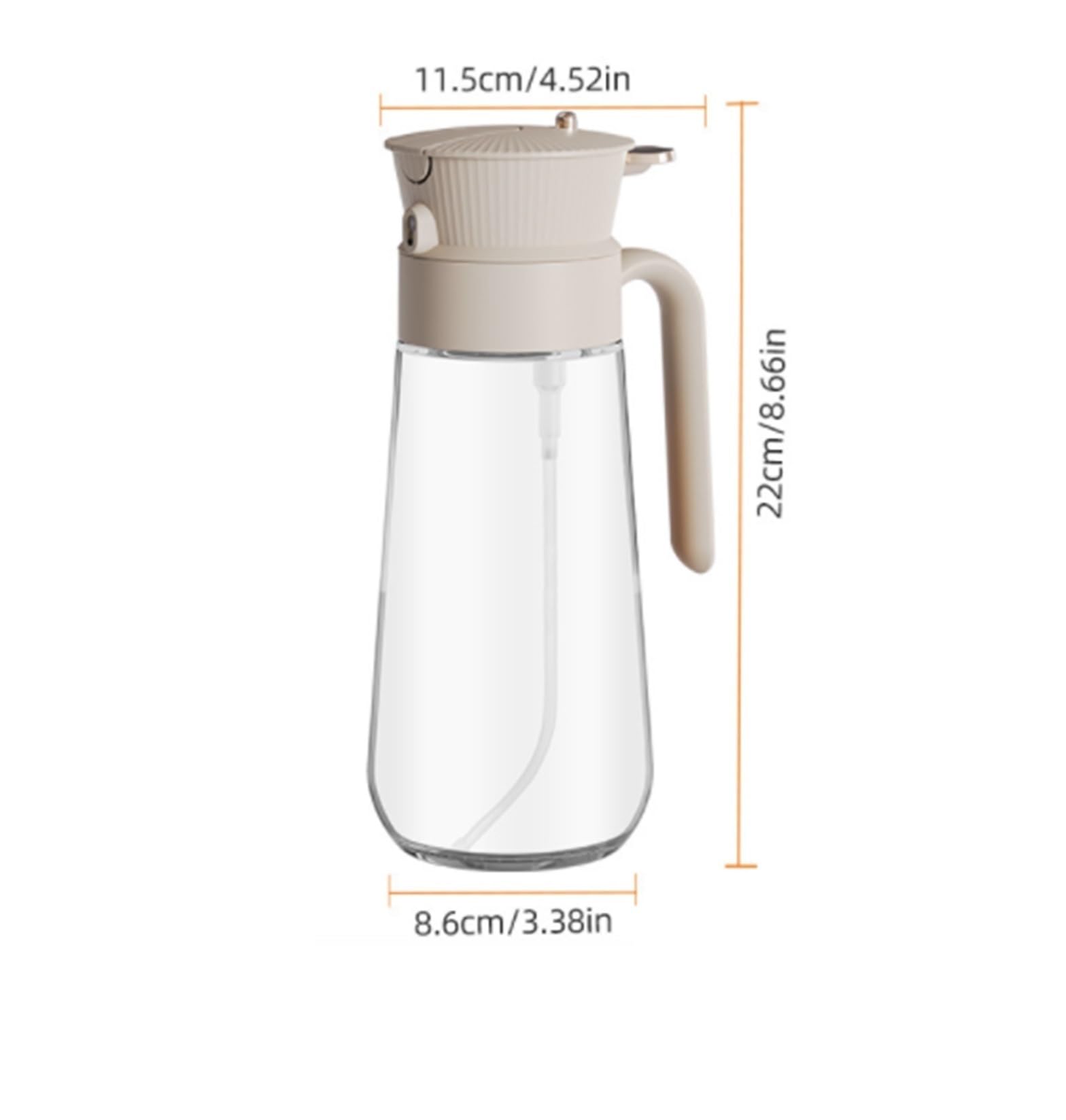 Cocina Dispensador De Aceite Botella Dispensadora De Aceite De Oliva For Verter Y Rociar, Adecuada For Barbacoa Y Ensalada Pulverizador Aceite Spray