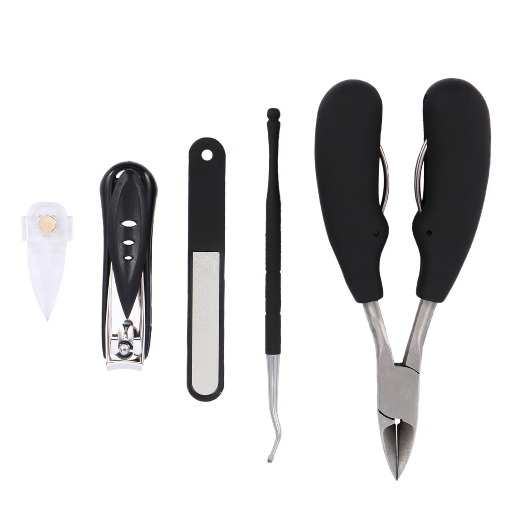 Set 5 Pezzi Tagliaunghie in Acciaio Inossidabile Nero