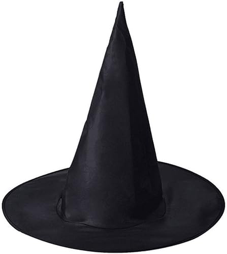 Bowake Sombrero de bruja de Halloween, accesorio de disfraz de bruja para decoración temática de Halloween, ropa de calle, fiesta de Halloween