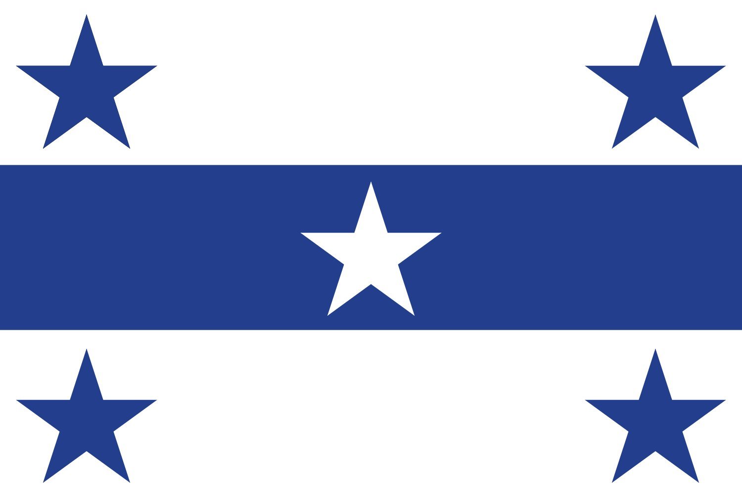 Drapeau XL îles Gambier blanc et bleu azur pour mât extérieur