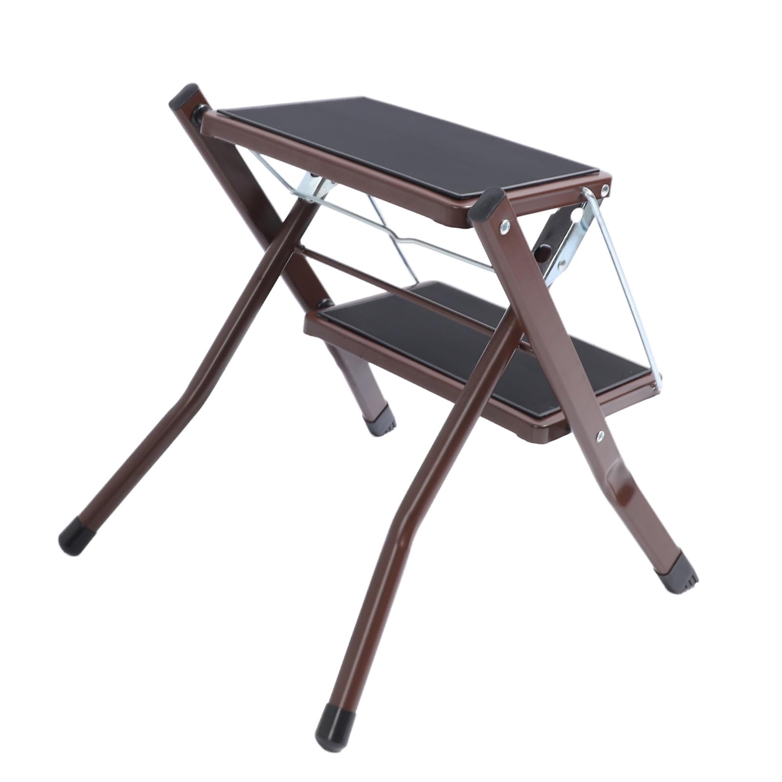 lyrlody Escalera de 2 Escalones Taburete Plegable con Pedal Ancho Antideslizante Capacidad de 264.6 LB Placa de Hierro con Pintura Brillante para Cocina, Baño, Gabinete, de Zapatos para Adultos