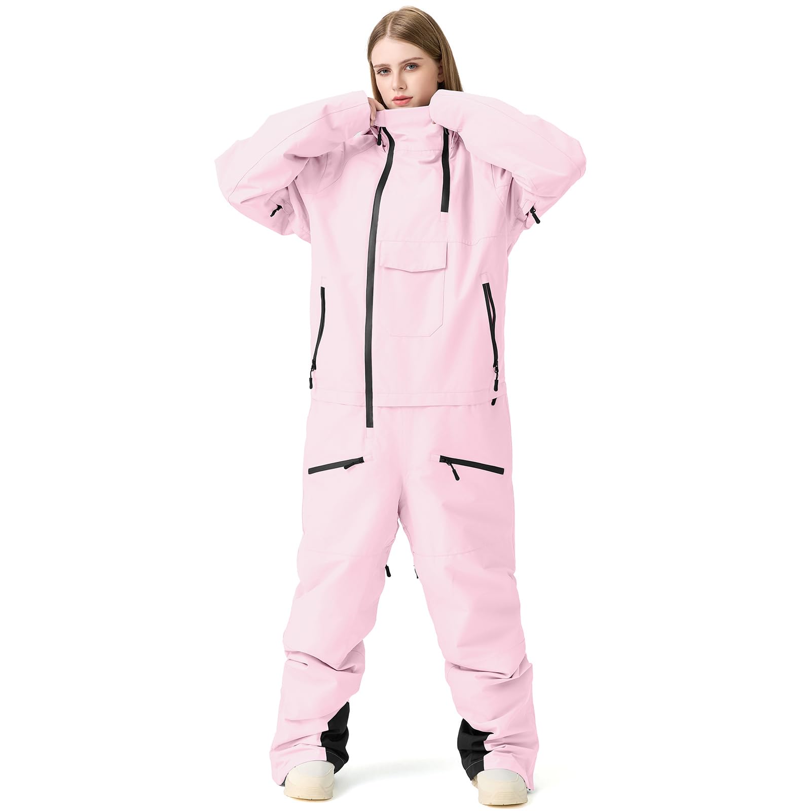 HOUZONIY Einteiler Skioverall Damen Schneeanzug Skioverall S