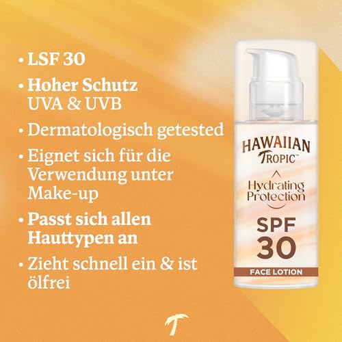 Hawaiian Tropic Silk Hydration Sun Lotion Air Soft Face Sonnencreme LSF 30, 50 ml, 1 St