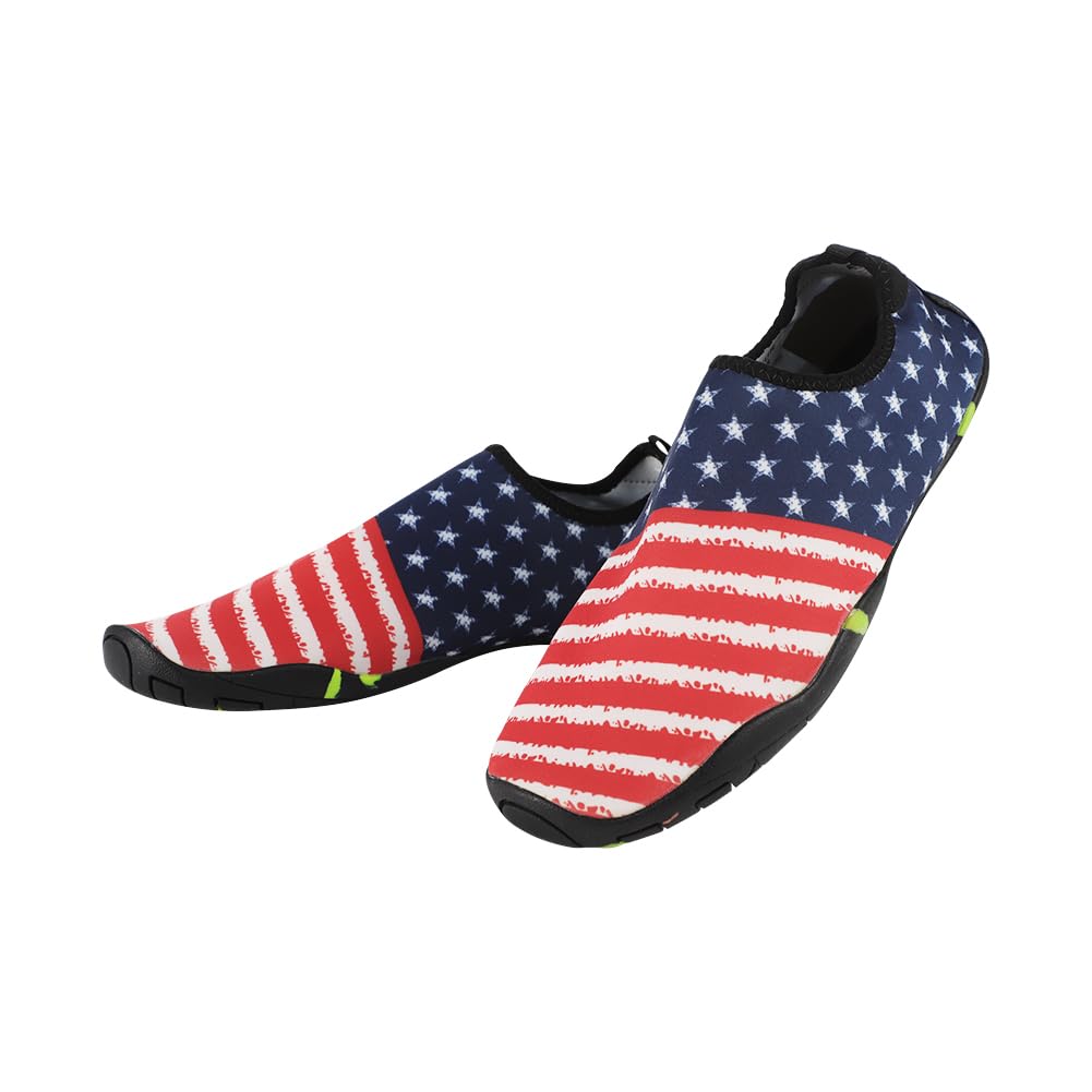 haozaikeji Beach Sand Shoes Men Scuba Diving Aqua Short Socks Women Water Swimming Stripes Shoes Anti-Slip Wetsuit Snorkeling Sandal