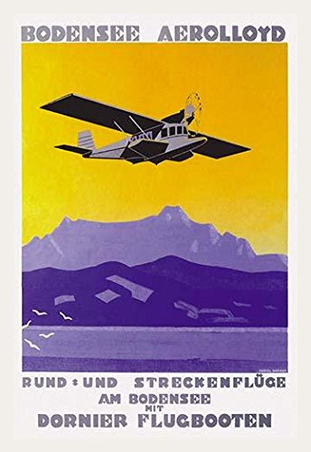The Dornier Delphin II flying boat provided sightseeing around Lake Constance on the Swiss German border Poster Print by Marcel Dornier (18 x 24)