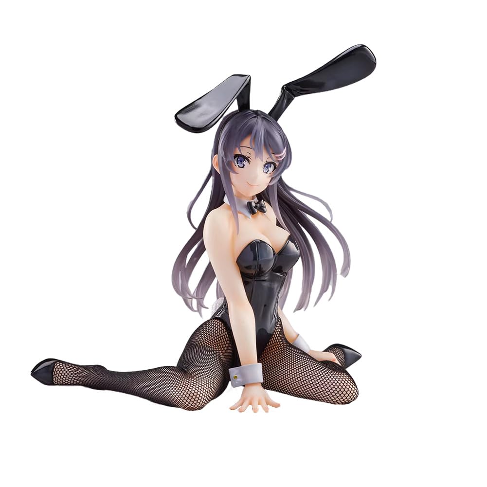 Tongyundacheng Rascal Does Not Dream of Bunny Girl Senpai Anime Figure Mai Bunny PVC Action Figure 15cm Sitting Model Collectible Statue Home Decor Desktop Ornaments