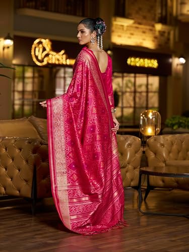 Image of SWORNOF Womens Linen Silk Saree | Saree for Women With Unstitched Blouse | Saree with Blouse Piece | Soft and Skin Friendly