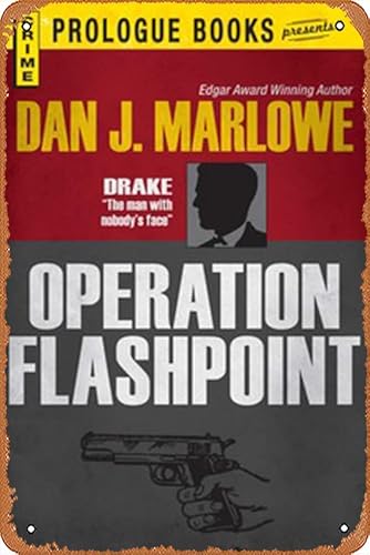Operation Flashpoint Dan J Marlowe Metal Tin Sign Poster Vintage Art Wall Decor 12 x 8 inch