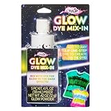 Tulip Glow Dye Mix-In, Add Glow Effect Pigments to Any Tulip One-Step-Tie-Dye Colors for Blacklight Reactive Looks, 5 pcs