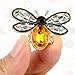 Bee Brooch Pin, Honey Bee Rhinestone Pins Vintage Crystal Insect Themed Lapel Pins Stylish Accessories for Women Men Party Dating Daily