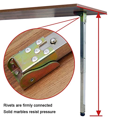 Pieds de table télescopiques pliables réglables 50-130 cm push-pull