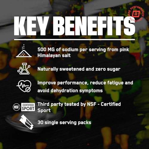 Image of BARE PERFORMANCE NUTRITION BPN Electrolytes Go Packs Hydration Drink Mix, Strawberry, 30 Servings (Pack of 2)