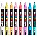 posca Markers Set, 8 Medium Paint Markers 5M – Soft Tones – White, Sunshine Yellow, Apricot, Light Pink, Coral Pink, Lavender, Light Blue, Aqua Green