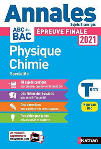 Télécharger Annales BAC 2021 Physique Chimie Terminale Livre eBook France