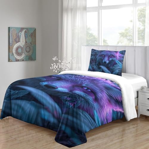 Housse de couette Renard de la Jungle de qualité supérieure en microfibre douce