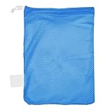 Champion Sports Mesh Sports Equipment Bag- Columbia Blue, 12