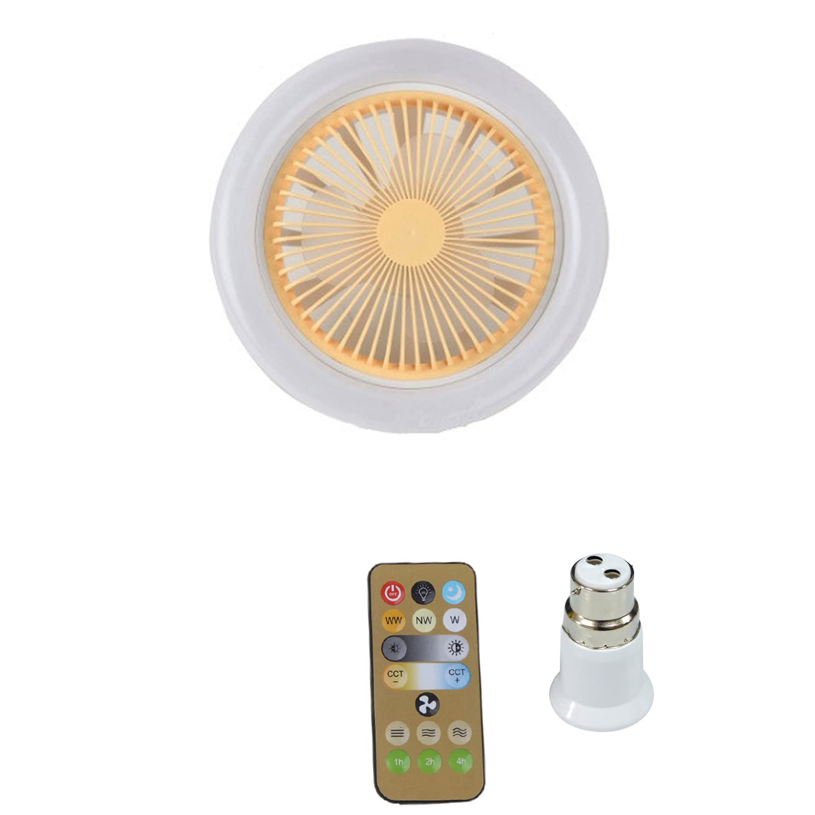 30W Ceiling Fan With B22 To E27 Adapter - LED Cooling Fan and Light for Home, Bedroom, Kitchen
