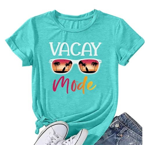 Image of Ohana Means Family Tshirt Women: Hawaii Tropical Graphic T-Shirt Summer Vacation Short Sleeve Tee Top