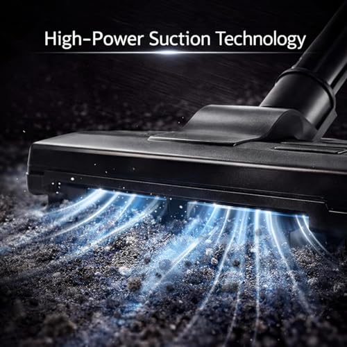 Image of Eureka Jazz High Power Vacuum Cleaner for Home /Office /Car | 1200W Strong Suction | 1.5L Dust Capacity | Automatic Cord Rewind | 360 Swivel Wheels | Compact with Flexible Hose & Floor Brush
