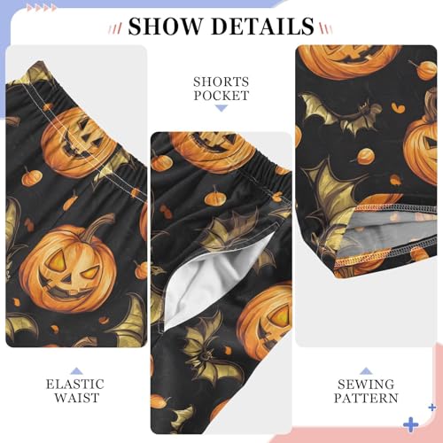 Pajama Pants Gold Bats Pumpkins PJ Bottoms Sleepwear Lounge Sleep Pant with Pockets4