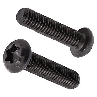 M8-1.25 x 20mm 20 pcs Button Torx Head Machine Screws, Black Oxide Finish 10.9 Grade Alloy Steel, Full Coarse Thread, Drive Bit T40
