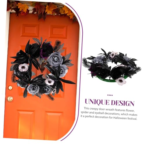 Atmosphère festive unique couronne d'Halloween suspendue réaliste