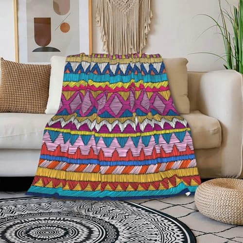 HGOD DESIGNS Ethnic and Tribal Pattern Blanket Soft Warm Print Throw Blanket for Women Adults 100x130cm, 100 x 130cm - Image 3