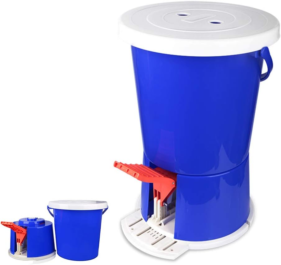 Mini Portable Manual Top Load Washing Machine, Blue, 14L, Suitable for Baby Wear, Freestanding, Wear-resistant, No Power Consumption