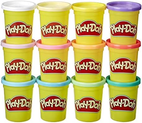 Play-Doh Pastel Colors Bulk 12-Pack of 4-Ounce Cans, Party Favors, Kids Arts & Crafts, Back to School Gifts & Prizes, Preschool Toys, Ages 2+ (Amazon Exclusive)