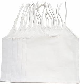 100% Pure Cotton Newborn Baby Jhabla Dress with Side Tie Knot, White, Soft & Breathable, 0-6 Months, Unisex, Pack of 6 Price In India