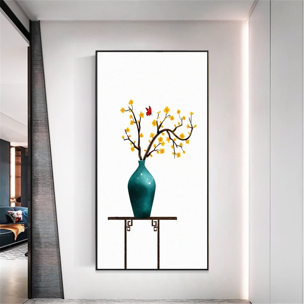 Película de Ventana Ventanas Decorativas Película Privacidad Hermoso jarrón Vidrieras Pegatinas for Ventanas Sin Pegamento Estático Adhesivo Adhesivo for Ventana esmerilada Ventana Privacidad (Size :