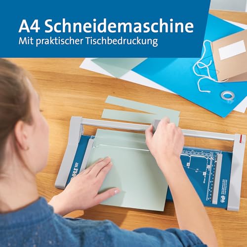 Dahle 507 Papierschneider (8 Blatt Schneidleistung, bis DIN A4) blau