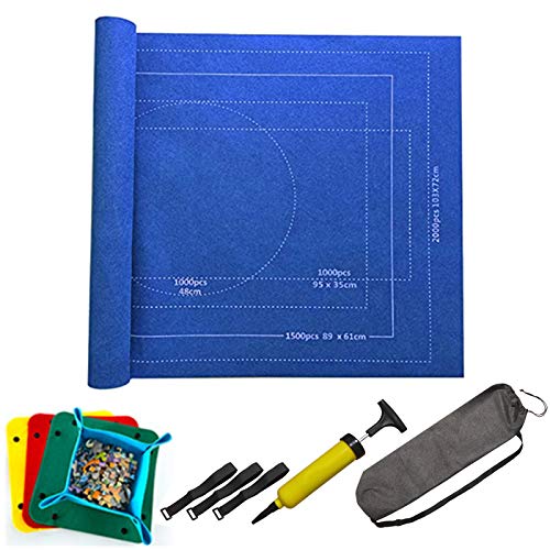 Joyhoop Alfombrilla de puzzle de Jigsaw Rolls, alfombrilla de puzle porttil con bolsa de almacenamiento para 1500 puzzles