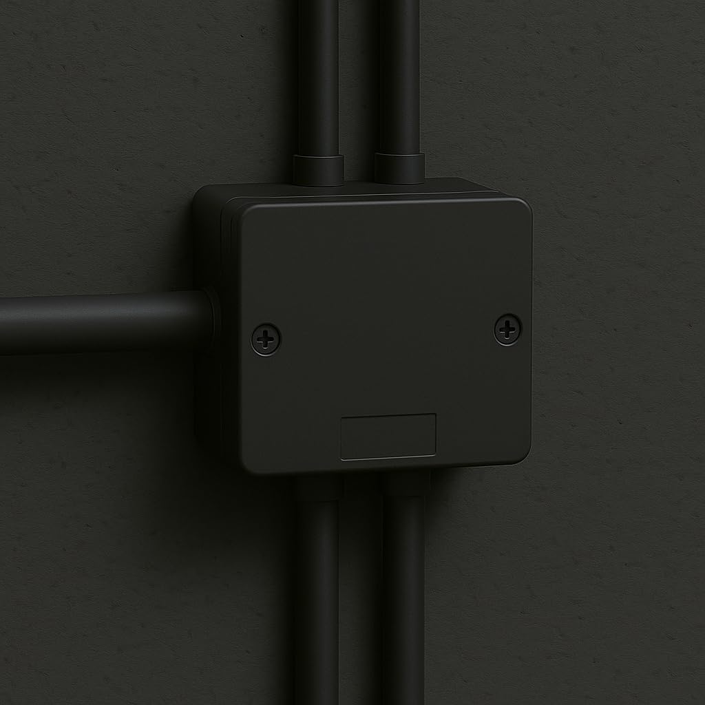 Tubo rigido in PVC 20 mm (M20) – 20 m tubo di installazione piuminato, ignifugo, per montaggio a parete, nero